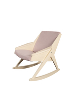 Кресло -качалка АМБЕР Д арт.GS-16737 1 уп. (каркас дуб, сиденье Verona Rose розовое).