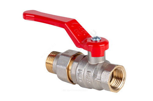 Кран шаровой латунь никель Эксперт Ду 20 Ру40 ВР/"американка" полнопроходной рычаг Dist Н142Р