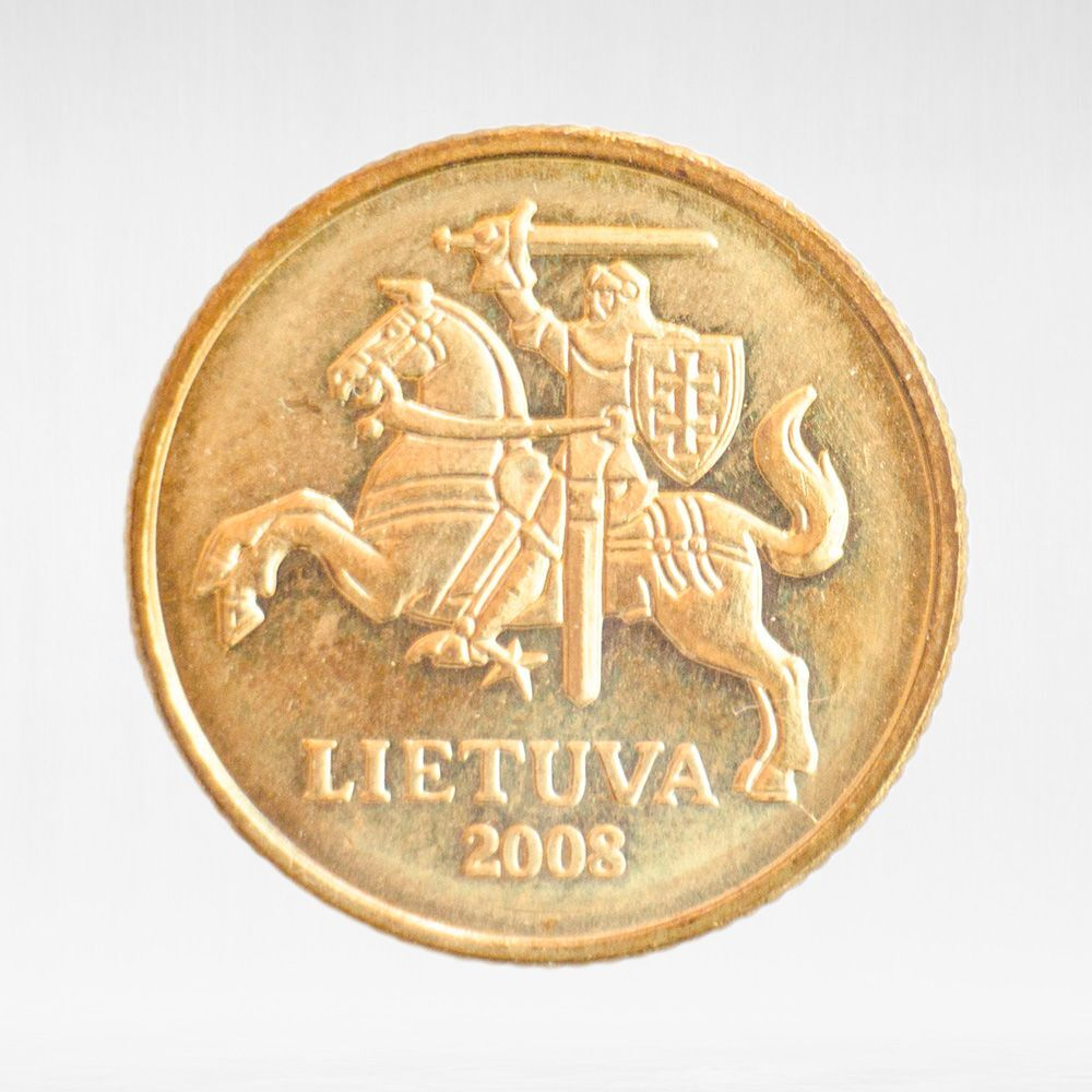 Lithuania, 10 Centų, 2008, VF