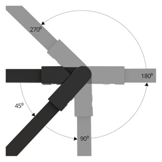 A613806R КОННЕКТОР С ИЗМЕНЯЕМЫМ УГЛОМ ДЛЯ ШИНОПРОВОДА (ТРЕКА) RAPID