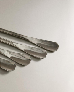 ZARA HOME НАБОР ЛОЖЕК ДЛЯ КОФЕ (6 ШТ.), СТАЛЬНОЙ СЕРЫЙ