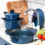 Жаровня алюминий, антиприг, Daniks, Shoven, KI-SC2028-2965C, с крыш, индукц