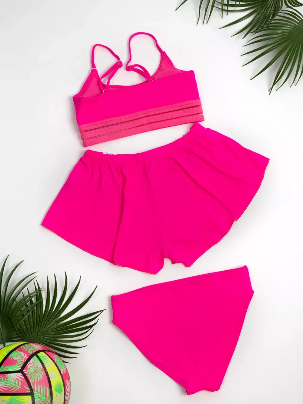 купальник раздельный 3 в 1 с шортами спортивный Adidas