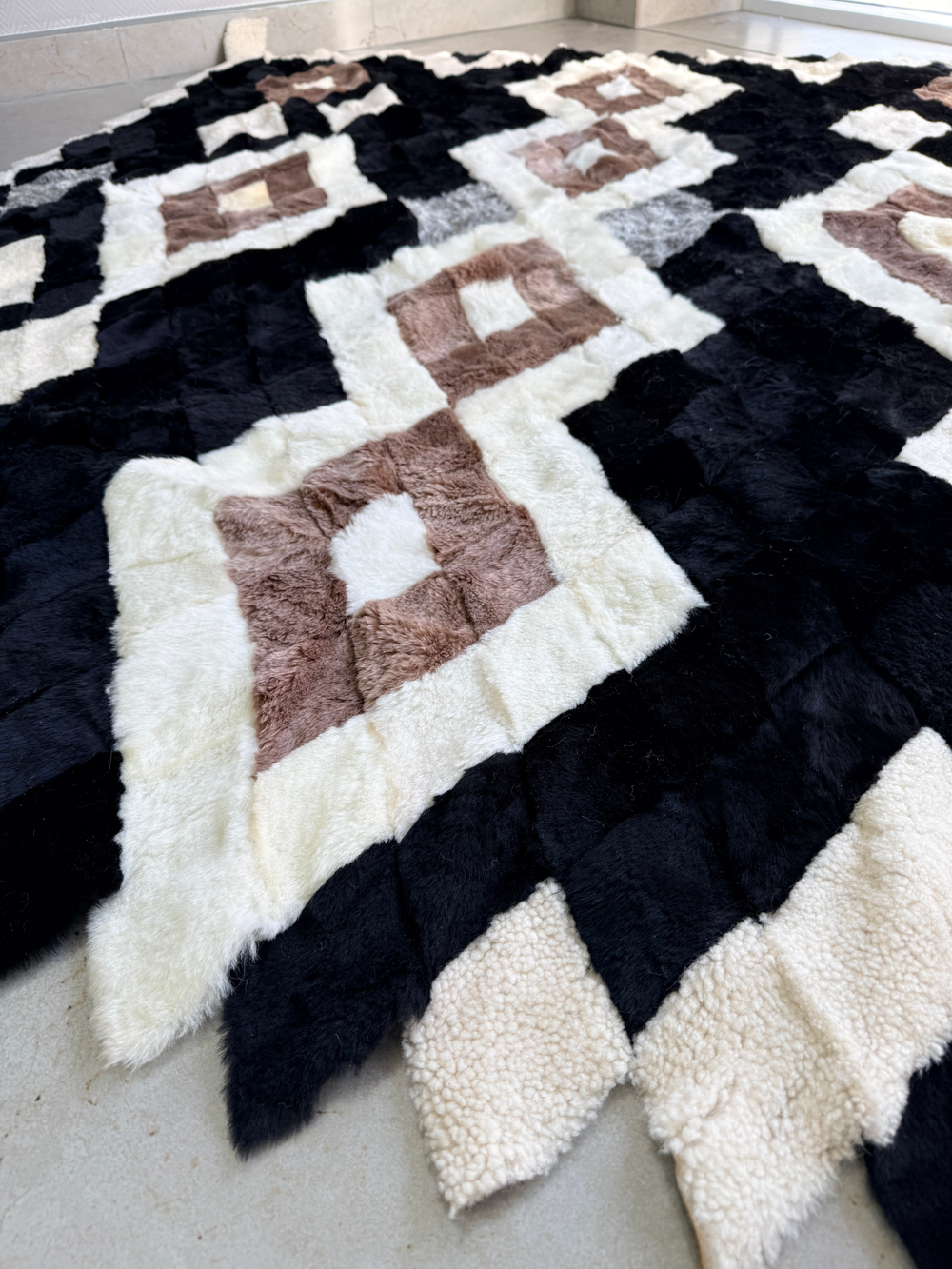 Покрывало меховое ковер из шкуры овчины