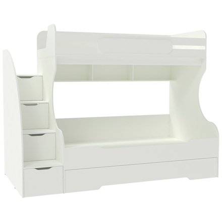 Трехъярусная кровать КарИВи БИГ Белый  Белый