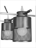 Люстра потолочная MUDI E27*4*60W черный хром