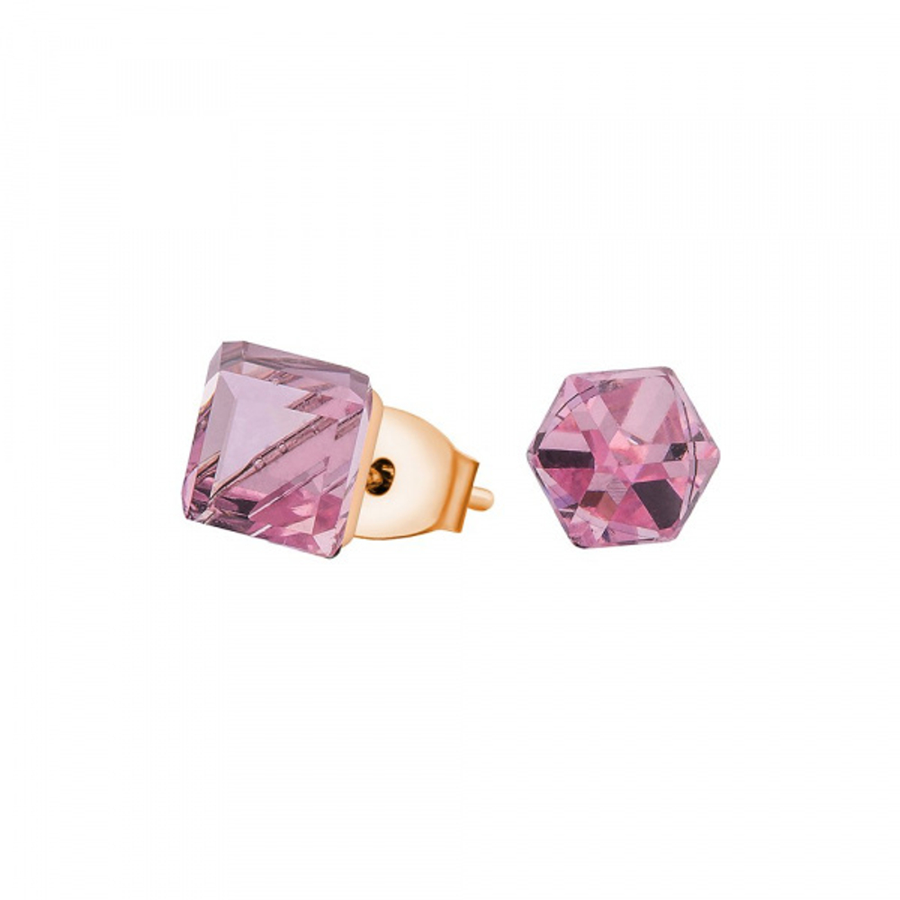 Серьги-пусеты Fiore Luna Light Rose SWE1127/1 LR RG