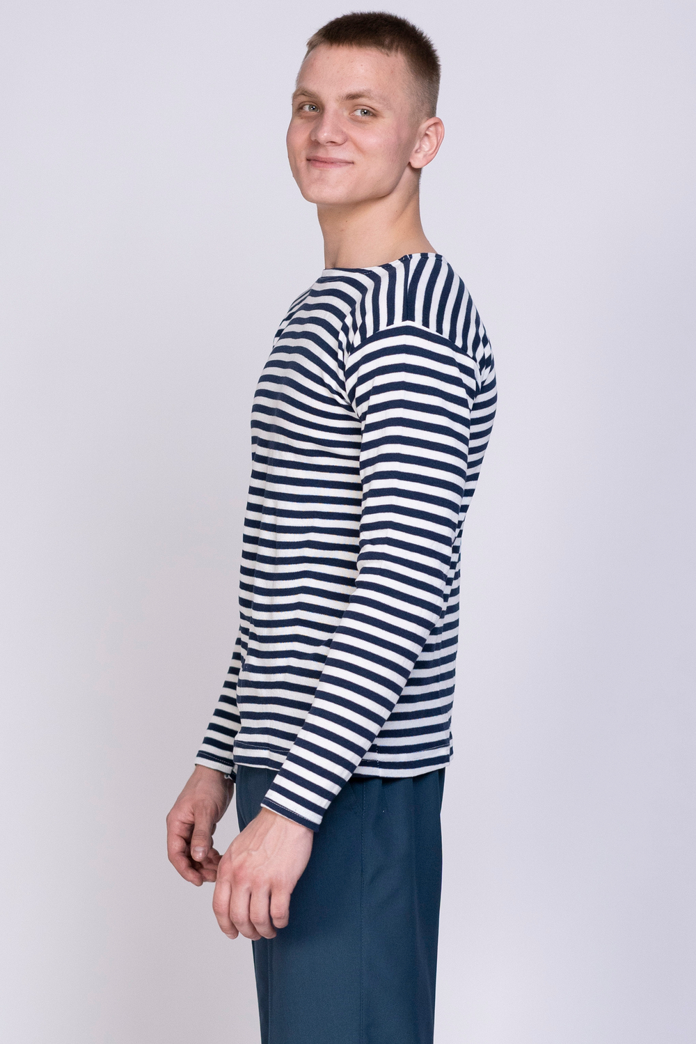 Тельняшка  сувенирная мужская (темно-синие полосы)