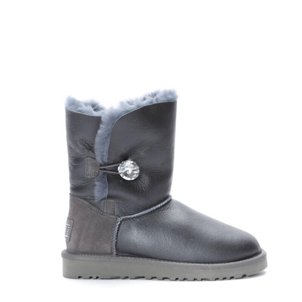 Угги Bailey Button Bling Metallic Grey