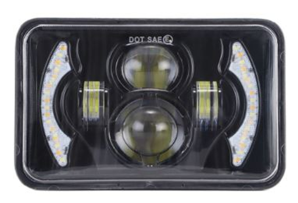 Прожектор LED-СТГ -прямоуг (102*55*55) 12-60v дальн31W/ближ 22W шт G0228