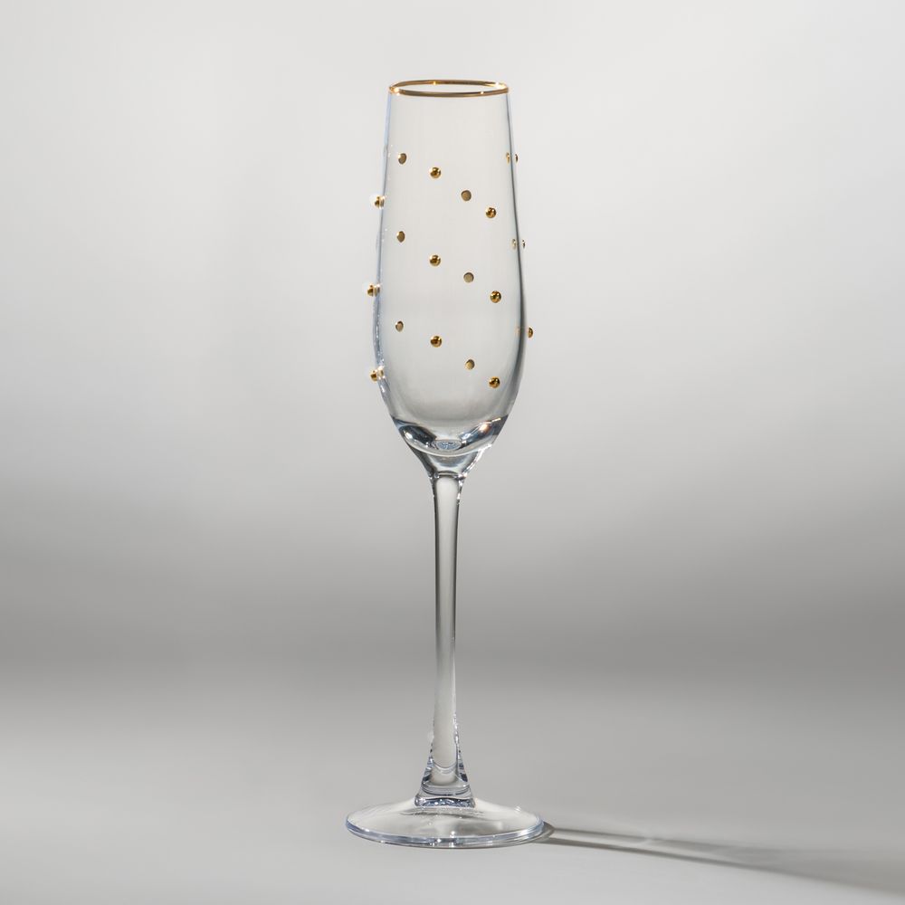 НАБОР БОКАЛОВ ДЛЯ ШАМПАНСКОГО "GOLDY" ИЗ 2 ШТ. 180 МЛ