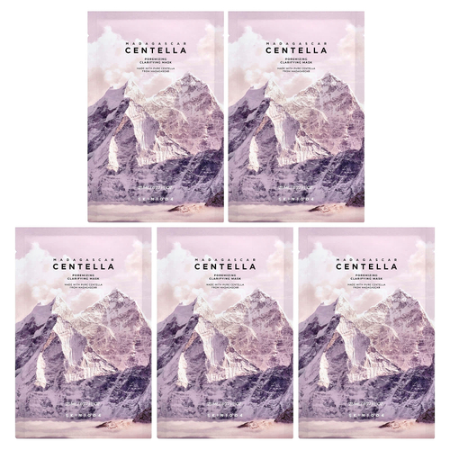 SKIN1004, мадагаскарская готу кола, Poremizing очищающая маска, 5 шт. по 23 мл (0,77 жидк. унции)