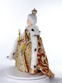 Фарфоровая кукла коллекционная  Императрица Екатерина II Великая. Сувенир ручной работы