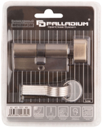 Цилиндровый механизм "PALLADIUM" 60 мм, ключ-завертка, старая бронза 67232