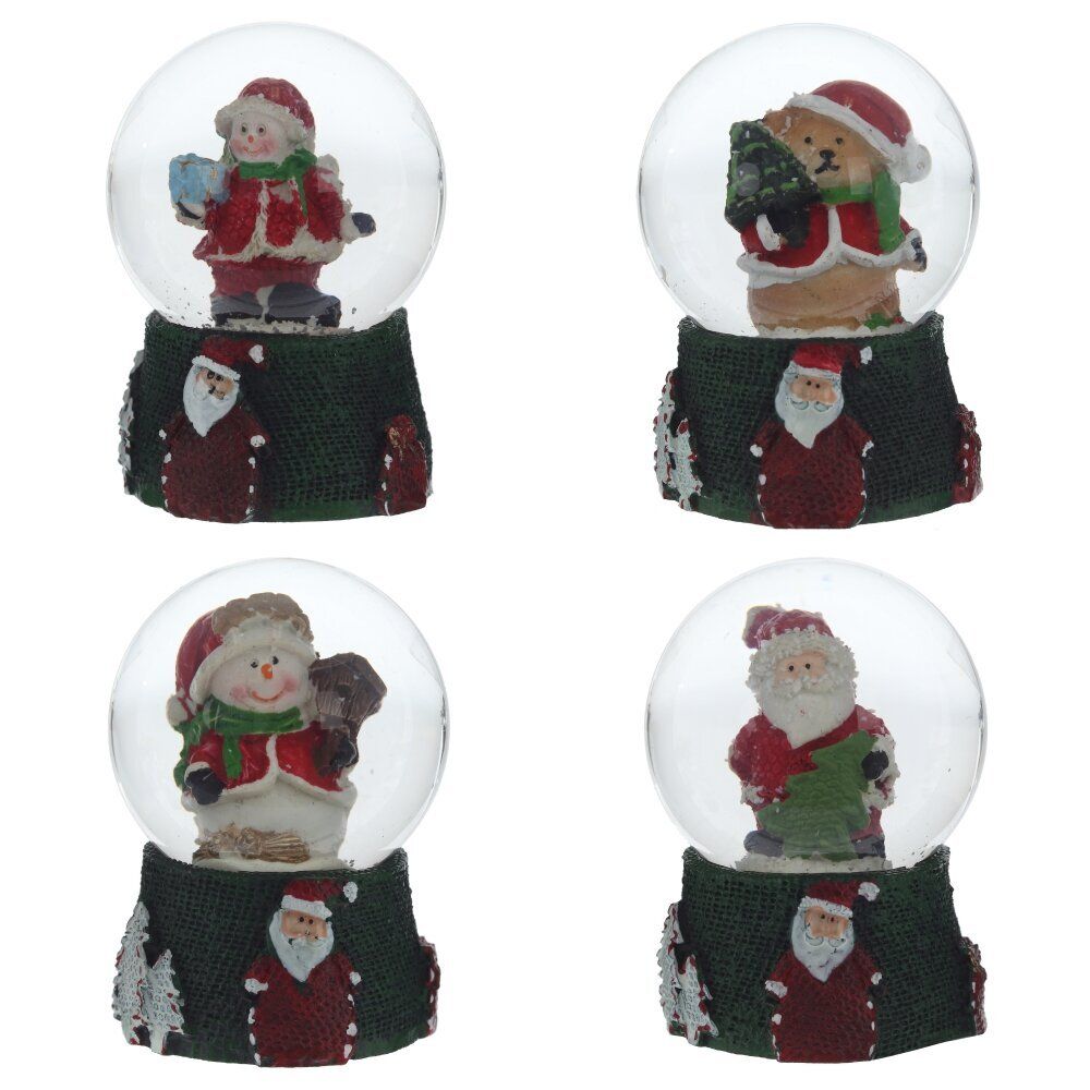 GAEM Фигурка декор в стекл шаре "Дед Мороз/Снеговик/Мишка", D 4.5 см, L4,5 W4,5 H6 см, 4в.