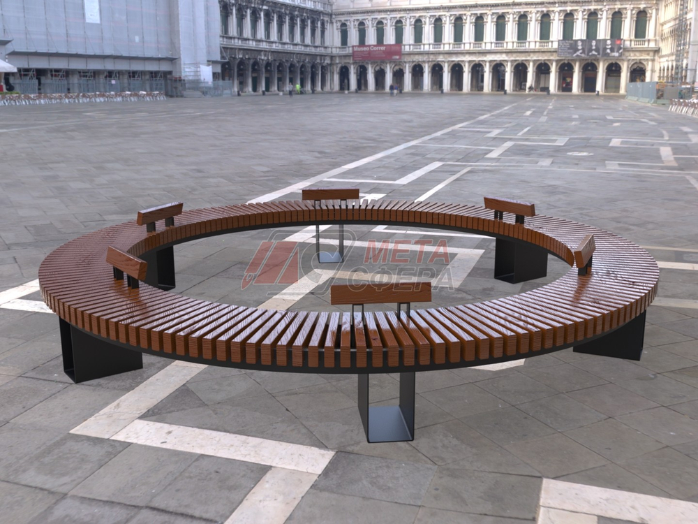 Скамейка Дуга радиусная