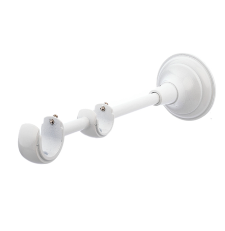 Кронштейн открытый Элегия двухрядный d25 мм, цвет белый глянец