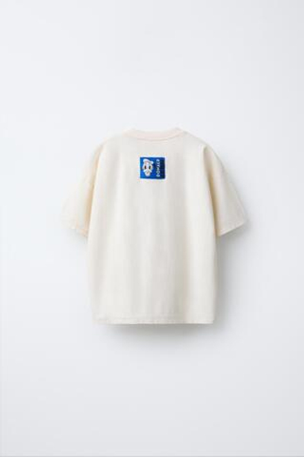 ZARA ФУТБОЛКА С ПРИНТОМ «ДОНАЛЬД ДАК» ©DISNEY, ЭКРЮ
