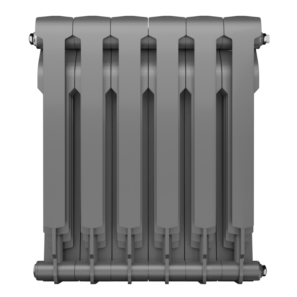 Радиатор биметаллический серый BiLiner 500 Silver 6 секций