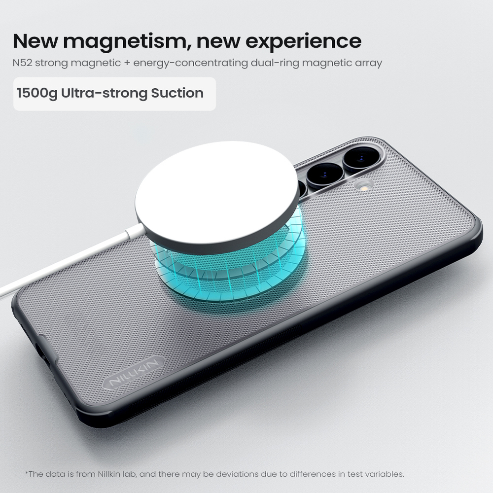 Чехол c MagSafe для Samsung Galaxy S25 FE, серия Super Frosted Shield Pro Magnetic (Clear version) прозрачный тонированный от Nillkin