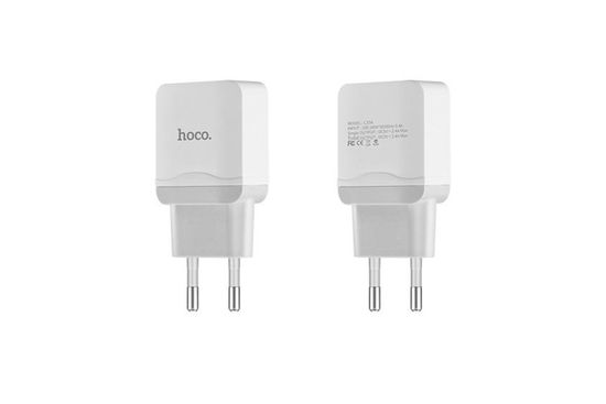 Адаптер питания Hoco C33A Little Superior с кабелем Lightning 2хUSB 5V max 2.4A Белый