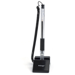 Ручка шариковая Alingar, 0,7 мм, черная, металлизированный наконечник, резиновый грип, самоклеющаяся подстставка с пластиковым шнуром, европодвес