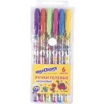 Ручки гелевые набор Юнландия НЕОН 0,7мм НАБОР 6шт корпус с печатью ассорти (1)