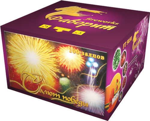 Батарея салютов "Салют победы" 100 залпов 1,2 дюйма