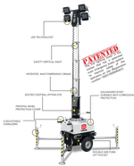 Электрическая осветительная вышка TRIME X-CHAIN 4X160W LED 7M