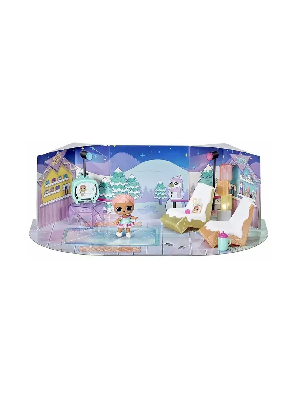 Кукла Lol Hangout Spaces Ice Sk8ter с мебелью Зимняя серия