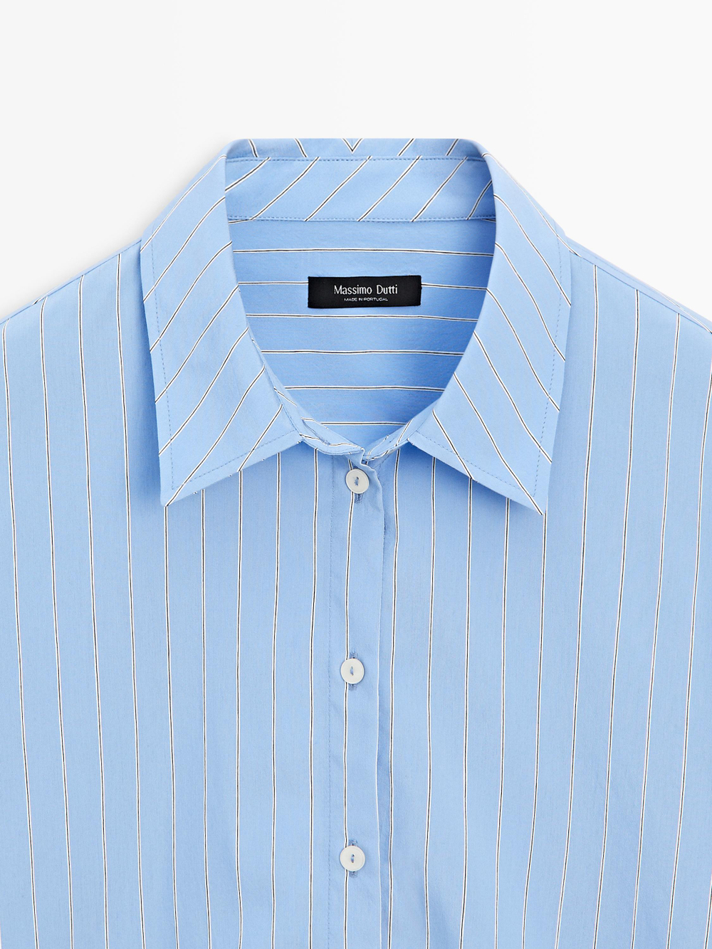 Massimo Dutti Полосатая свободная рубашка, синий