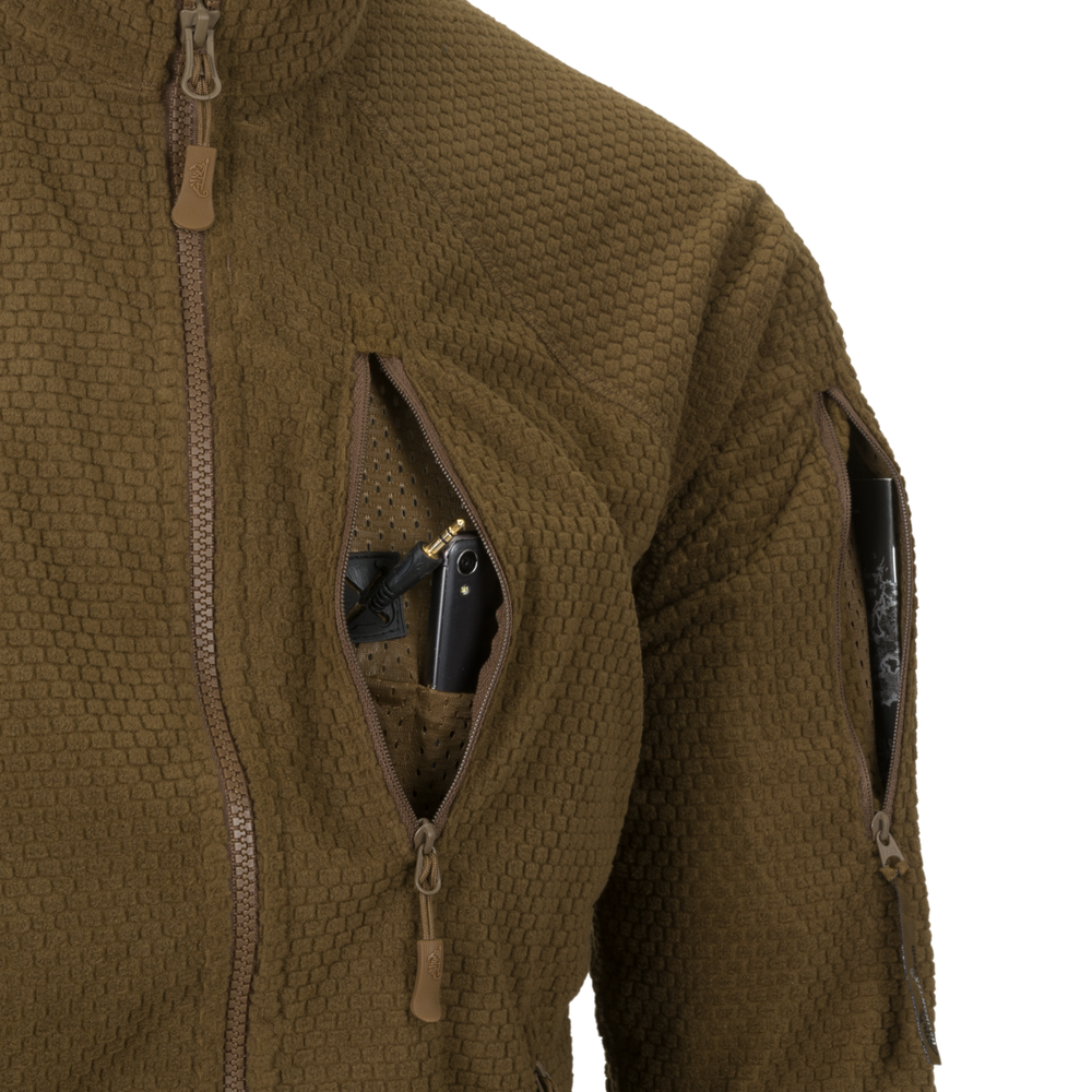 Helikon-Tex ALPHA TACTICAL Jacket - Grid Fleece - Coyote