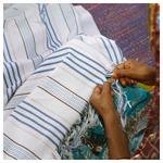 Плед IKEA AKERNEJLIKA (ОКЕРНЕЙЛИКА), Бежевый с рисунком, 110х170 см