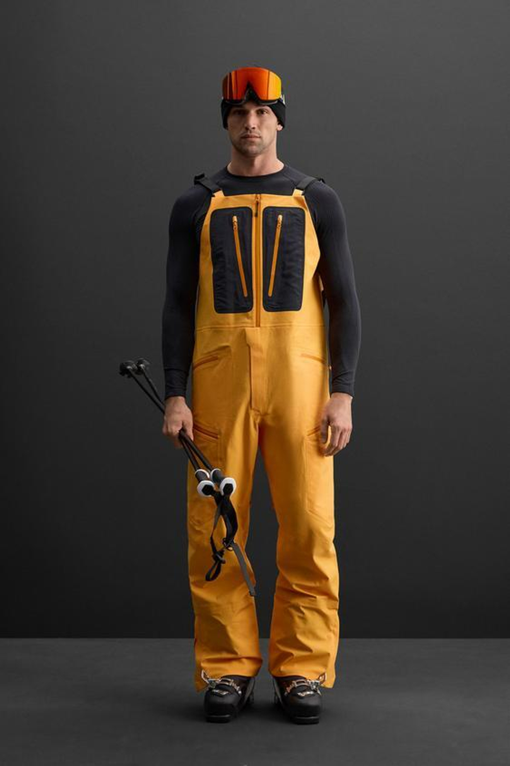 ZARA НЕПРОМОКАЕМЫЙ ЛЫЖНЫЙ КОМБИНЕЗОН, ЖЕЛТЫЙ