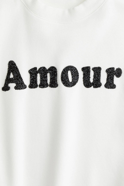 H&M Толстовка с принтом, белый