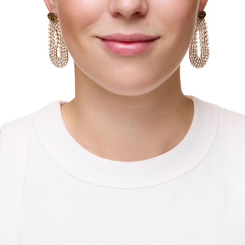 Серьги Стразы Тревизо – Золото