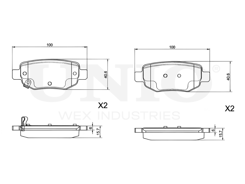 Колодки тормозные диск. задние UNIO BRP-20339