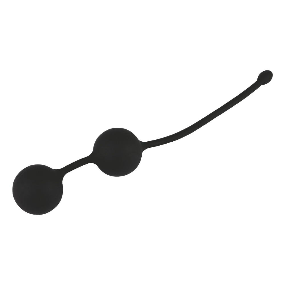 Черные силиконовые вагинальные шарики (Цвет: черный)