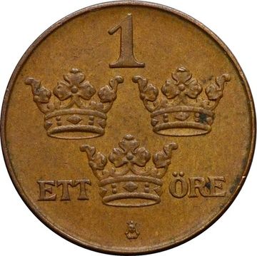 1 эре 1910-1950 Швеция