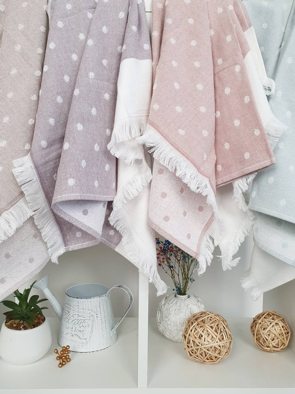 Полотенце кухонное 50x70 Tivolyo home Dotty фиолетовое