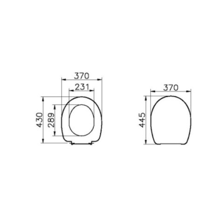 Сиденье для унитаза Vitra Arkitekt/Normus, белое 23-003-002