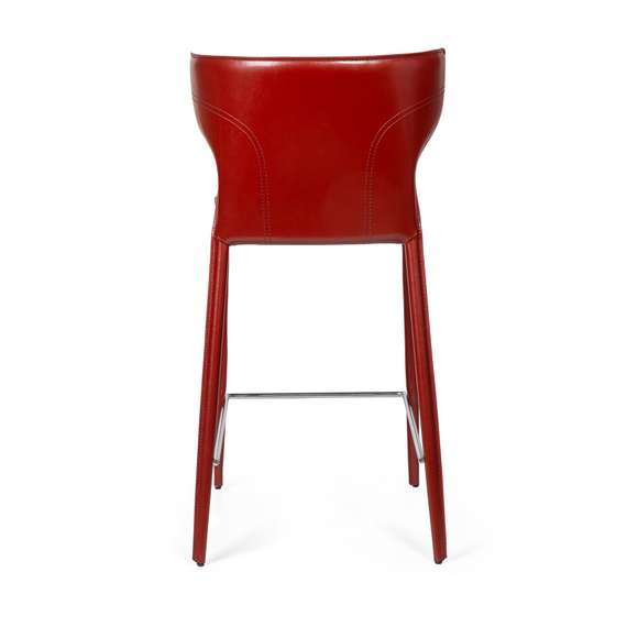 Стул полубарный Austin, кожа ретро-красный