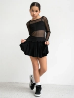 Лонгслив для девочки прозрачный и топ