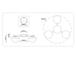 LH12006/3 BK/GD/SM черный/золото/дымчатый 18W 3000K D640*170