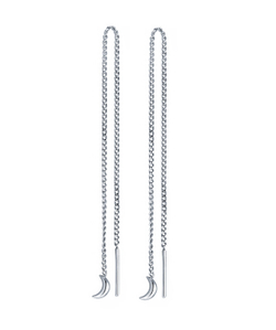 Серьги-цепочки "Нити с луной"