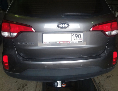 Фаркоп AvtoS для KIA SORENTO (2012-2016) с унив. электрикой Smart и сертификатом, арт.(KI 24+smart)