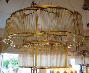 Люстра Stilio Tischleuchte Messing 7+4 rings (gold )