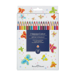 Карандаши 18 цв. "HappyColor", 6 видов (Bruno Visconti)