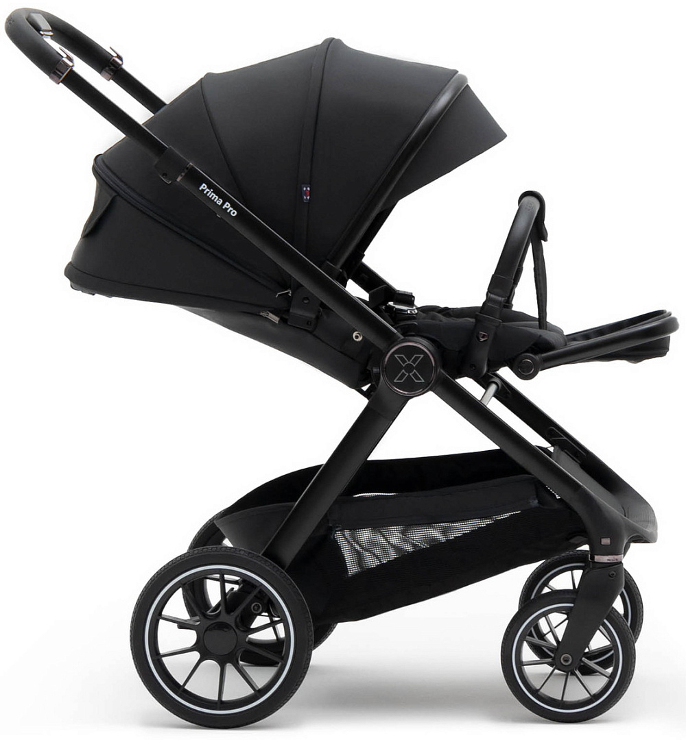 Коляска Agex Prima Pro 3 в 1 с автокреслом i-Team ATG080 Grey APA657 Midnight Grey (Темно-серый)