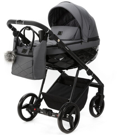 Детская коляска Adamex Quantum 2 в 1 Q-TK57 TIP (Т.СЕРЫЙ)